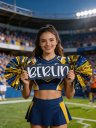 Custom Cheer Stick Sign With Pom Poms Game Day Signs Sport Mom Sign